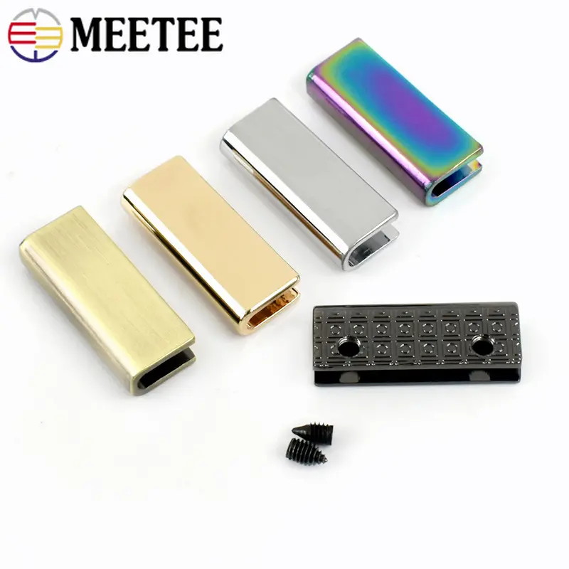 5-30Pcs 25mm Bag Corner Metal Buckles Screws Clip Clasp Edges Protector Strap Belt Tail Clips Stopper Button DIY Accessories