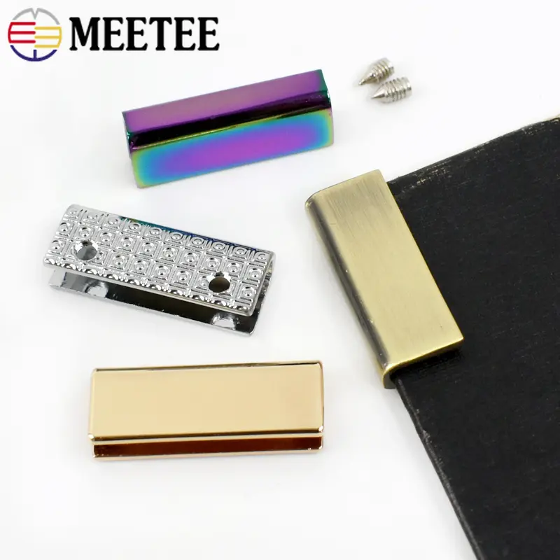 5-30Pcs 25mm Bag Corner Metal Buckles Screws Clip Clasp Edges Protector Strap Belt Tail Clips Stopper Button DIY Accessories