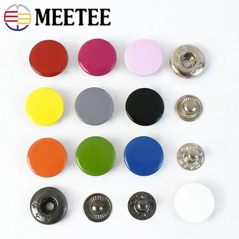 20Sets 12-17mm Colorful Snap Buttons DIY Sewing Accessories Fasteners Press Studs Leather Craft Clothes Bags Needlework Supplies