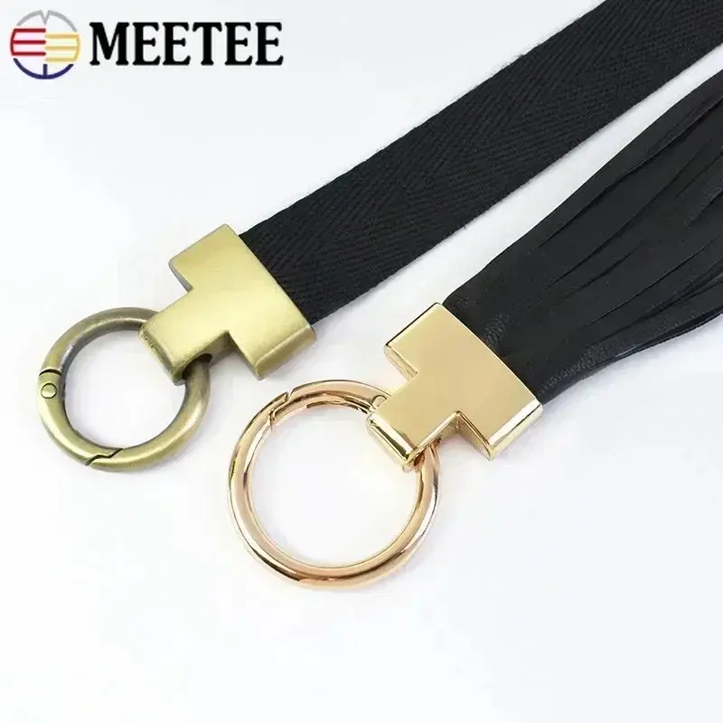 20/25mm 5/10Pcs Metal Ring Buckle Bags Spring Clip Clasp Strap Stopper Keychain Decorative Connect Hook Buckles Sewing Accessory