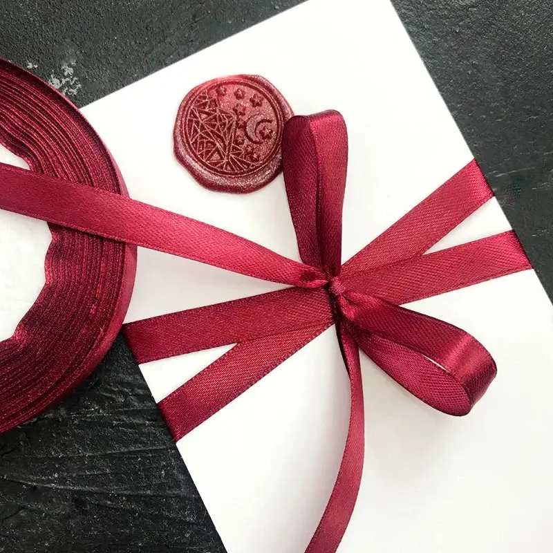 6mm Satin Ribbon 22Meters/Roll Christmas Halloween Wedding Birthday Party Gift Box Cake Wrapping DIY Crafts Sewing Ribbons