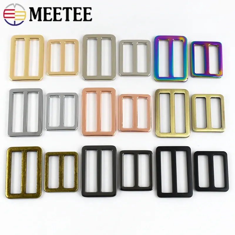 5/10/20Pcs 25/32mm Metal Buckle for Bags Strap Tri-glide Sliders Adjust Clasp Pet Collar Ring Webbing Snap Hooks DIY Accessories