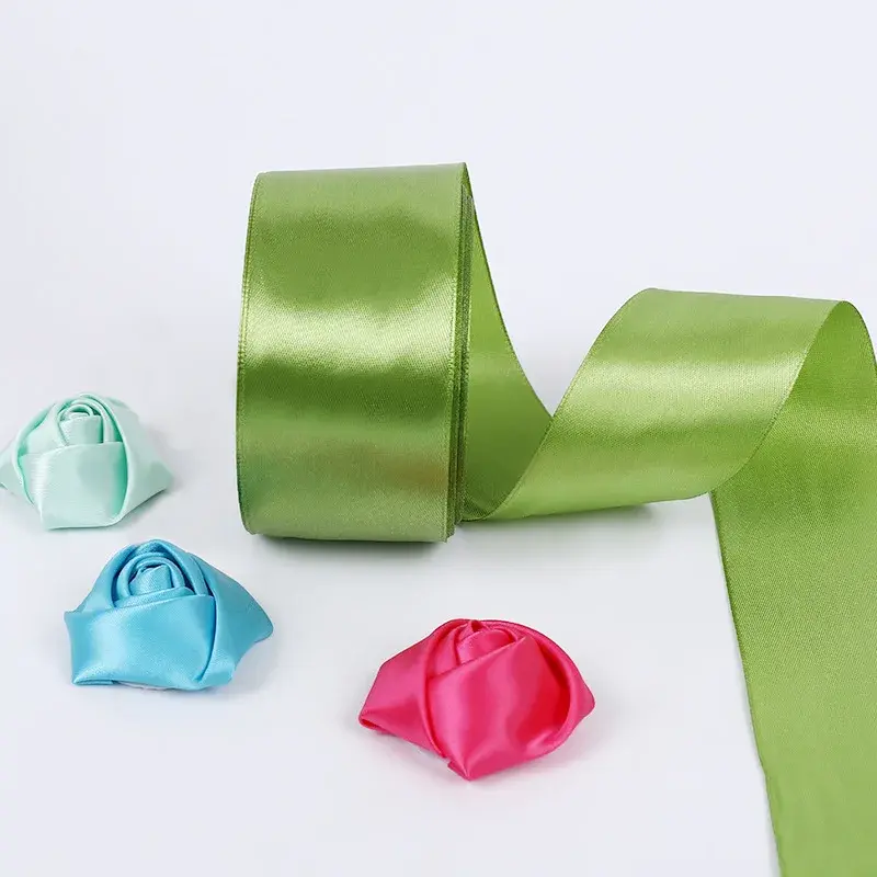 4cm Satin Ribbons Wedding Birthday Gift Packaging Ribbon DIY Handmade Crafts Fabric Christmas Halloween Party Festive Supplies