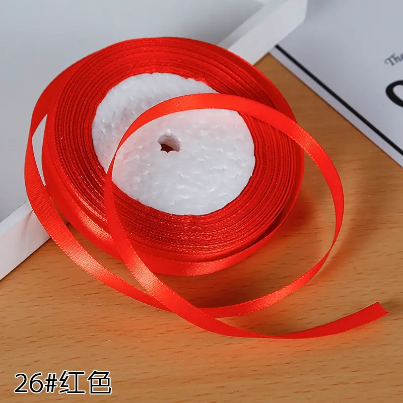 22Meters/Lot 10mm Satin Ribbons Wedding Christmas Halloween Decoration Birthday Party Gift Wrapping Ribbon DIY Crafts Bow Fabric