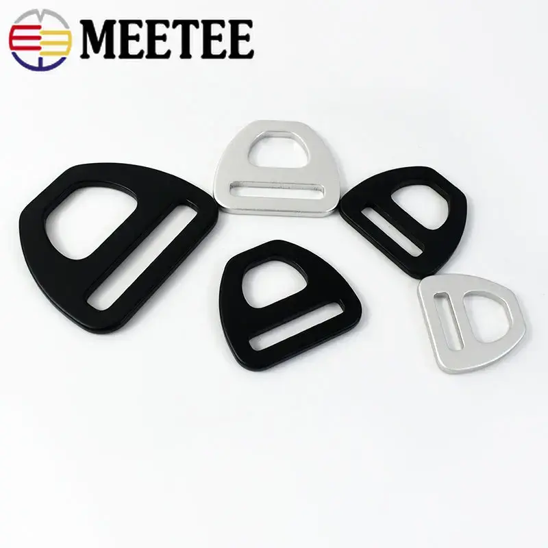 5Pcs Metal Bag Strap Buckels 15/20/25/38mm D Ring Buckle Webbing Pet Collar Clasp Adjuster Hook DIY Handbag Hardware Accessories