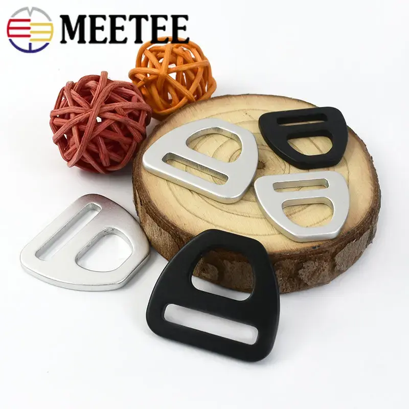 5Pcs Metal Bag Strap Buckels 15/20/25/38mm D Ring Buckle Webbing Pet Collar Clasp Adjuster Hook DIY Handbag Hardware Accessories
