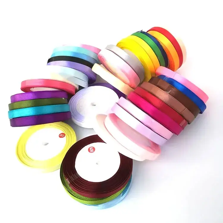 10mm Satin Ribbon (22Meters/Roll) Christmas Halloween Wedding Birthday Party Gift Box Cake Wrapping DIY Crafts Sewing Ribbons