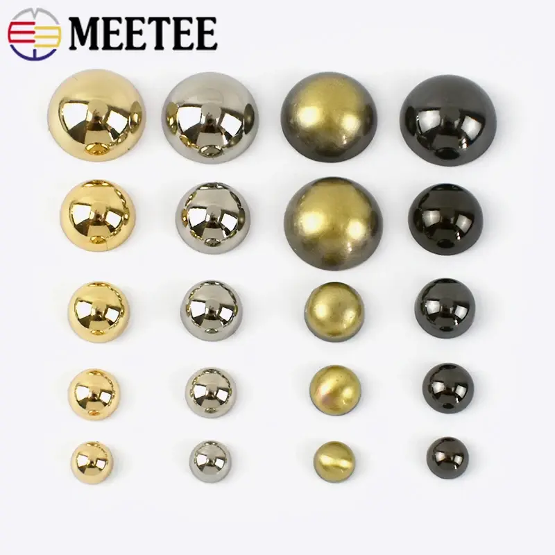 Meetee 8-20mm 10/20Pcs Mashroom Rivet For Handbag Metal Snap Buckle Bag Studs Button Nail Rivets DIY Sewing Hardware Accessories