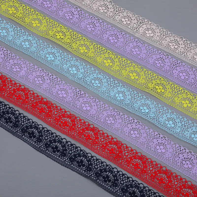 40mm Non-Stretchy Hollow Out Floral Embroidered Lace Ribbon DIY Handmade Crafts Fabric Navidad Wedding Party Gift Wrapping Lace