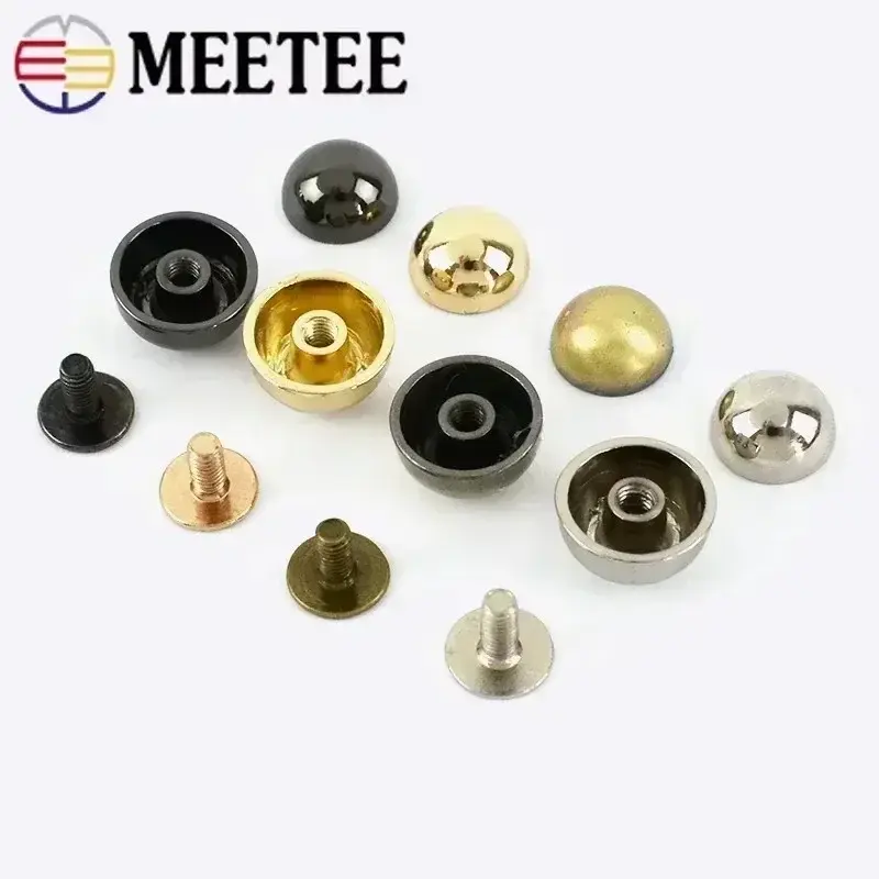 Meetee 8-20mm 10/20Pcs Mashroom Rivet For Handbag Metal Snap Buckle Bag Studs Button Nail Rivets DIY Sewing Hardware Accessories