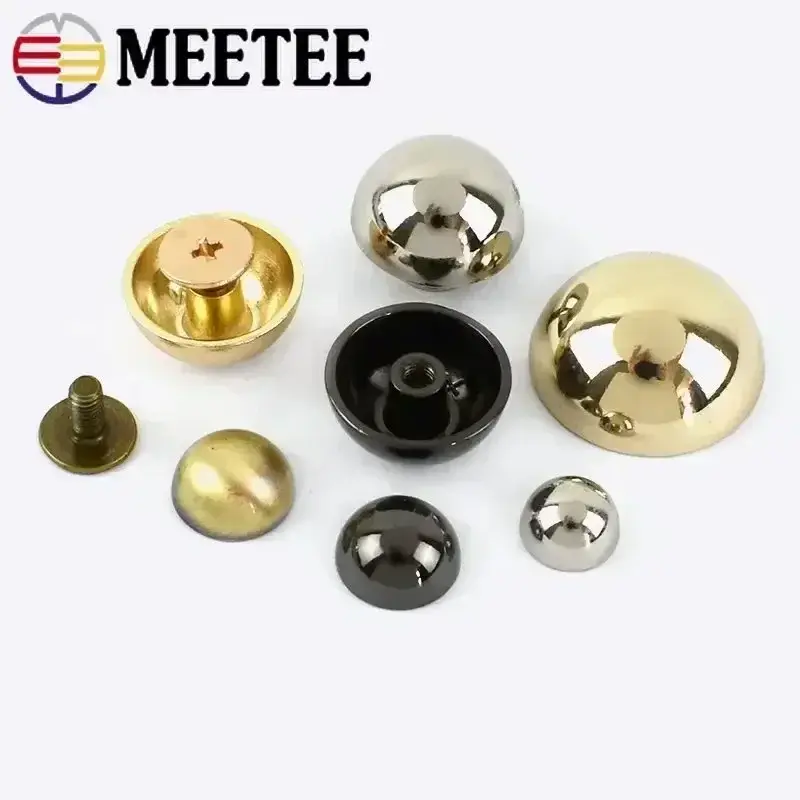 Meetee 8-20mm 10/20Pcs Mashroom Rivet For Handbag Metal Snap Buckle Bag Studs Button Nail Rivets DIY Sewing Hardware Accessories