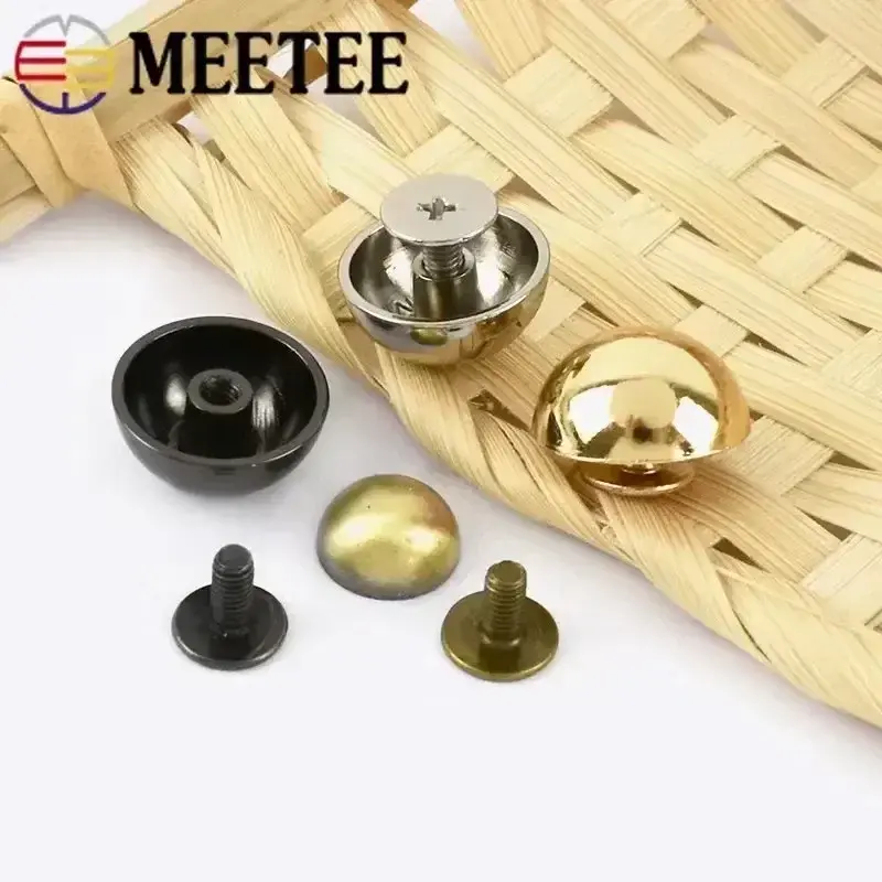 Meetee 8-20mm 10/20Pcs Mashroom Rivet For Handbag Metal Snap Buckle Bag Studs Button Nail Rivets DIY Sewing Hardware Accessories