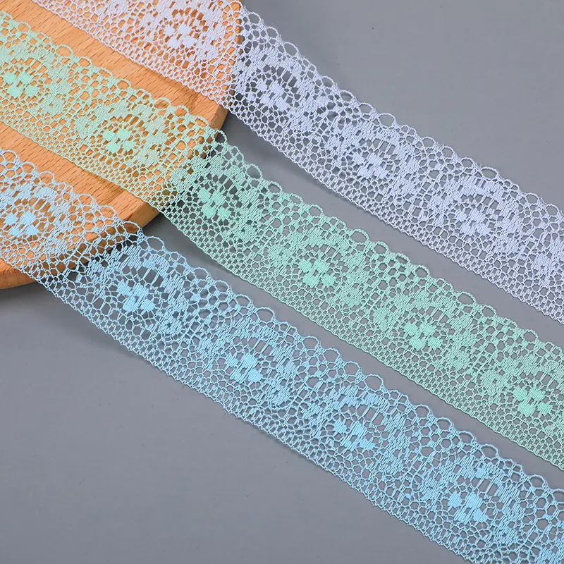 40mm Non-Stretchy Hollow Out Floral Embroidered Lace Ribbon DIY Handmade Crafts Fabric Navidad Wedding Party Gift Wrapping Lace