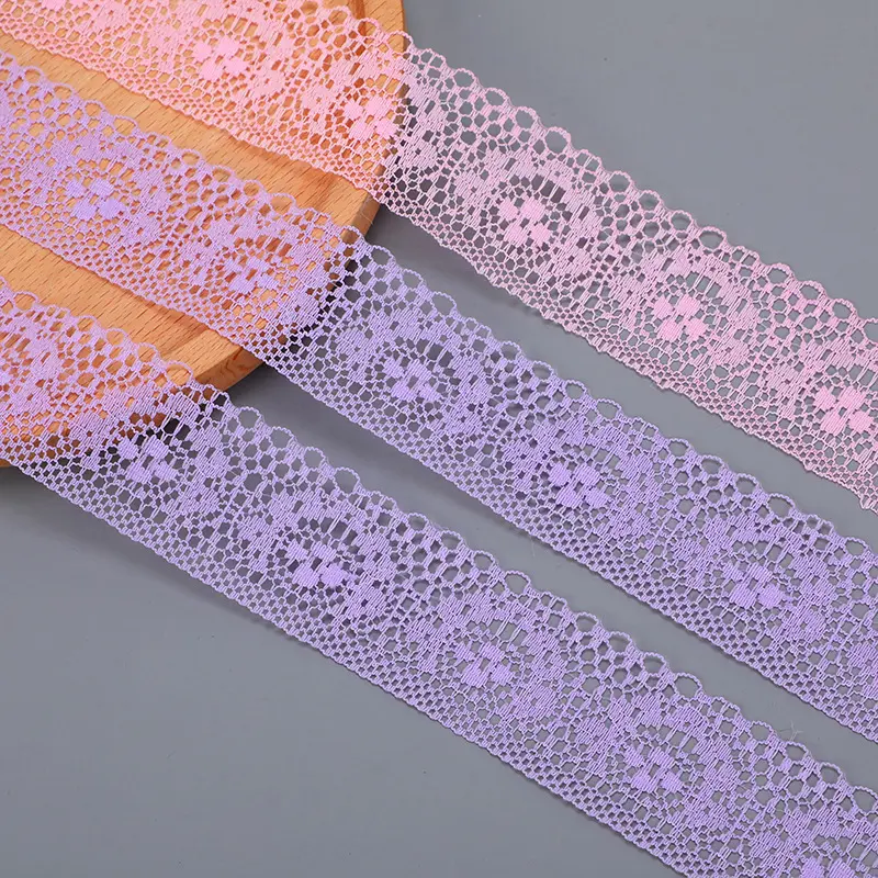40mm Non-Stretchy Hollow Out Floral Embroidered Lace Ribbon DIY Handmade Crafts Fabric Navidad Wedding Party Gift Wrapping Lace