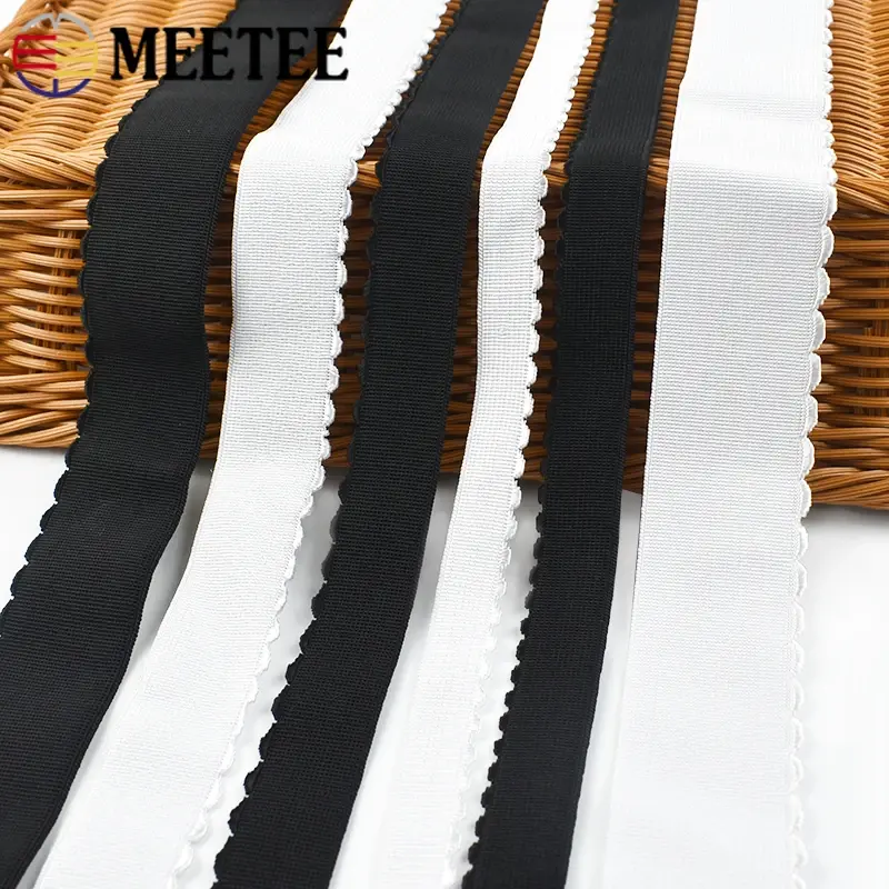 10-50mm 5Meters Polyester Elastic Bands for Bra Shoulder Pants Waist Rubber Tapes Garment Stretch Webbing DIY Sewing Accessories