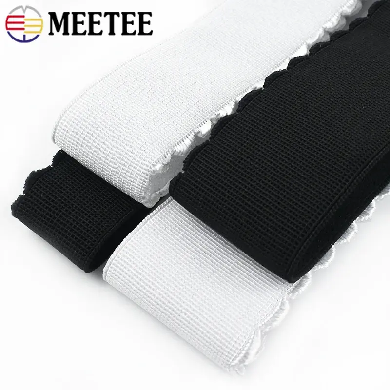 10-50mm 5Meters Polyester Elastic Bands for Bra Shoulder Pants Waist Rubber Tapes Garment Stretch Webbing DIY Sewing Accessories