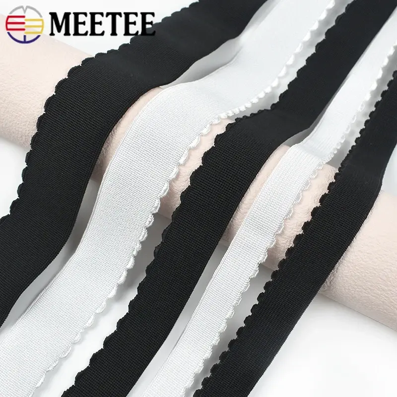 10-50mm 5Meters Polyester Elastic Bands for Bra Shoulder Pants Waist Rubber Tapes Garment Stretch Webbing DIY Sewing Accessories