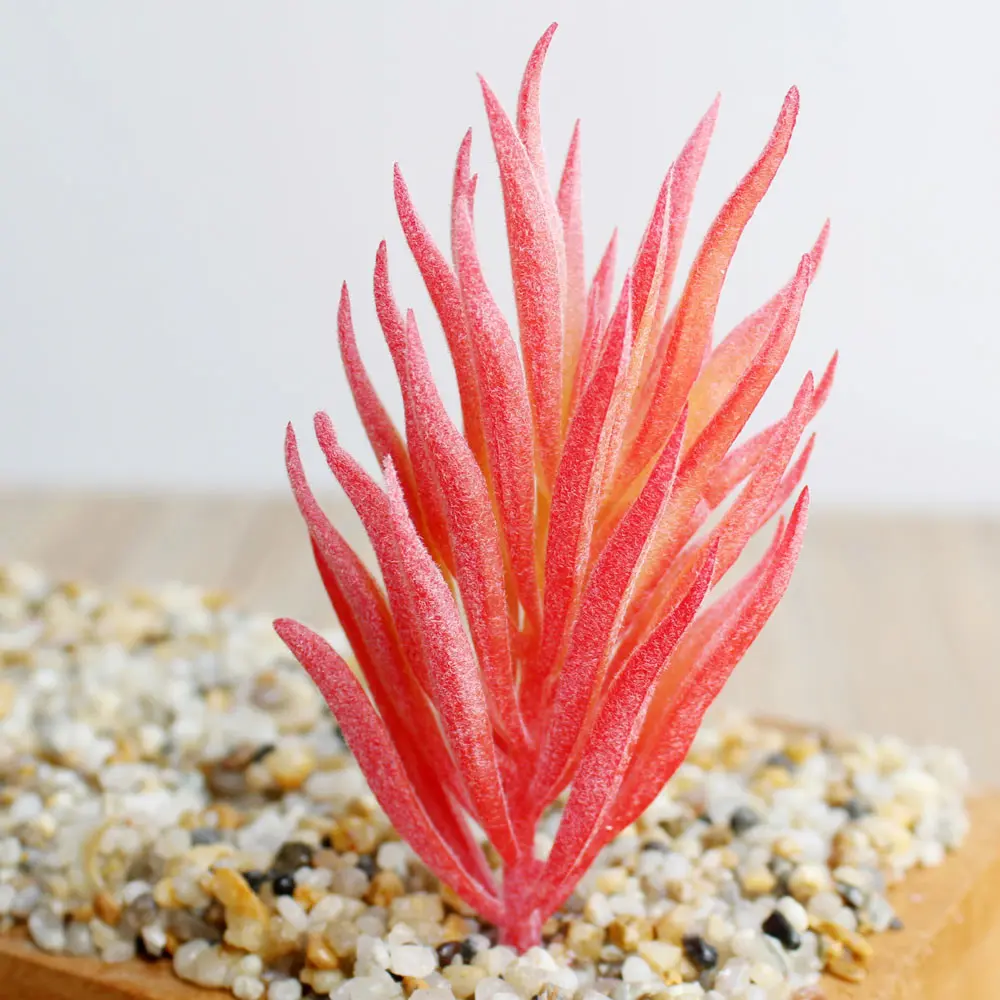 39Styles Red Artificial Succulents Plants DIY Flower Arrangement Accessories Home Garden Decor Fake Plants Desktop Mini Bonsai