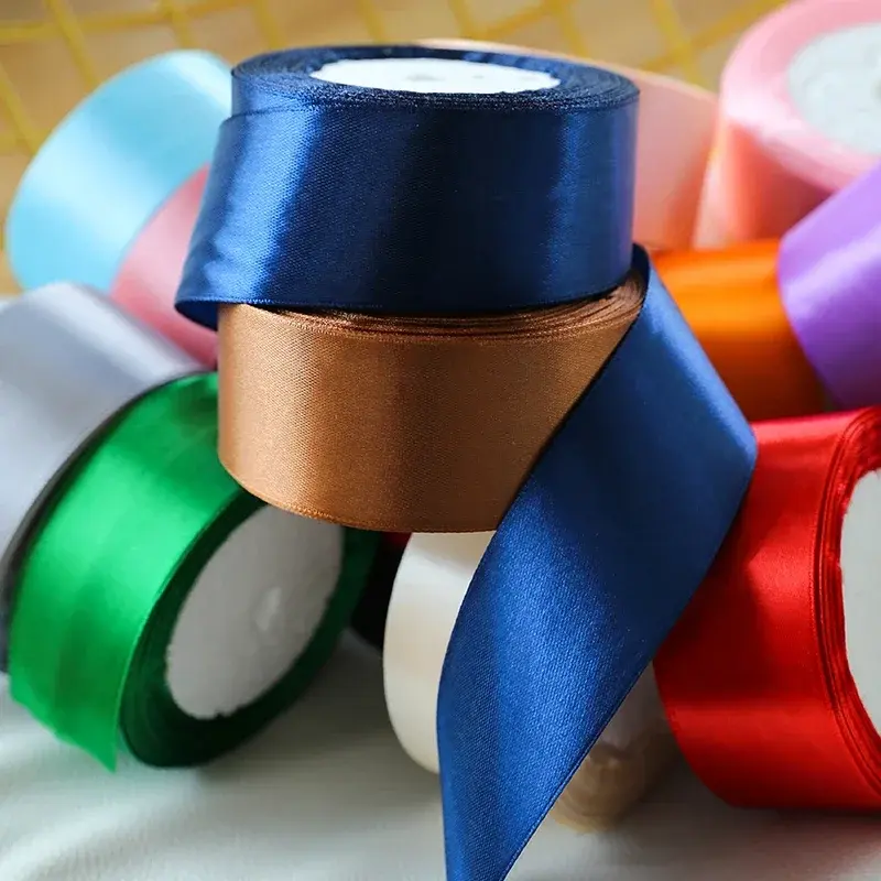 6-10-12-15-20-25mm Satin Ribbons Christmas Halloween Wedding Birthday Party Gift Packaging DIY Crafts Scrapbooking Accessories
