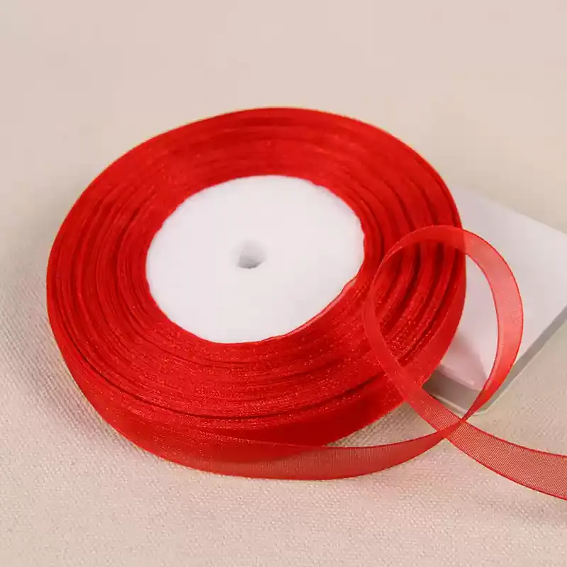 12/15/20/25/40/50mm 45meter/roll Organza Ribbons Wedding Christmas Party Home DIY Gift Packaging Decoration Chiffon Tapes