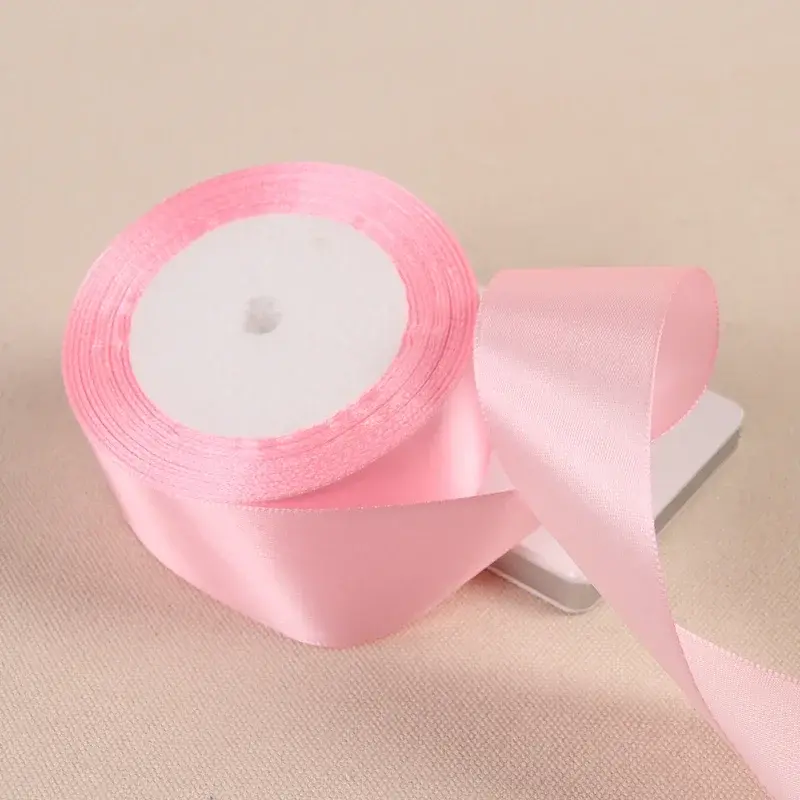 (25yards/Roll) 4cm Satin Ribbons DIY Roses Flowers Crafts Fabric Wedding Christmas Birthday Party Gift Box Cake Wrapping Ribbons