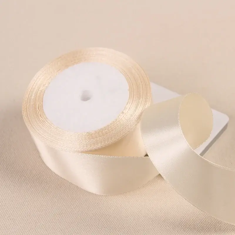 (25yards/Roll) 4cm Satin Ribbons DIY Roses Flowers Crafts Fabric Wedding Christmas Birthday Party Gift Box Cake Wrapping Ribbons