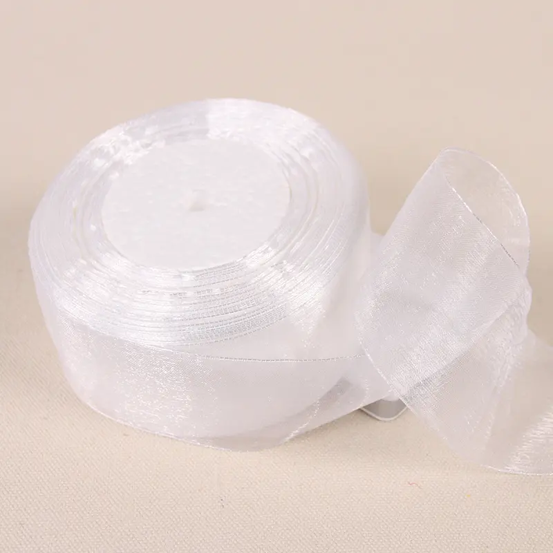 5cm Wide 45m Chiffon Ribbon Organza Lace Ribbons DIY Crafts Christmas Wedding Decoration Gift Wrapping Fabric