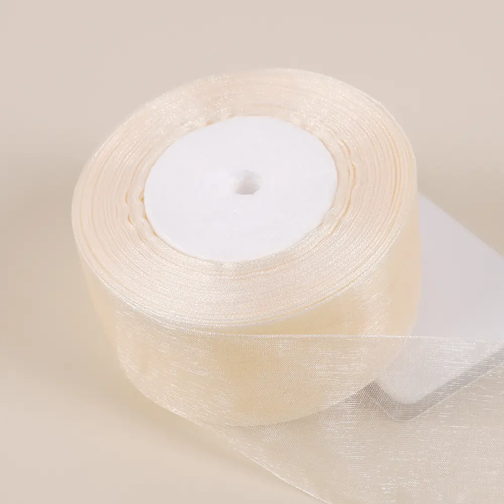 5cm Wide 45m Chiffon Ribbon Organza Lace Ribbons DIY Crafts Christmas Wedding Decoration Gift Wrapping Fabric