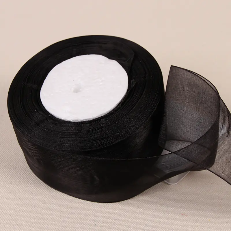 5cm Wide 45m Chiffon Ribbon Organza Lace Ribbons DIY Crafts Christmas Wedding Decoration Gift Wrapping Fabric