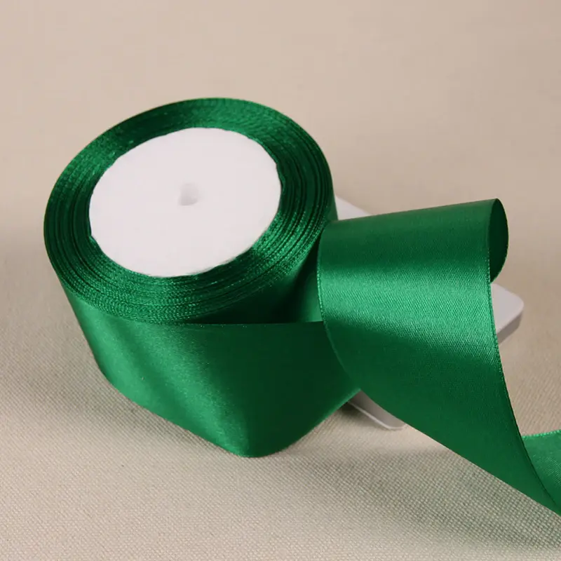 2inch 50mm Single Face Satin Ribbons for Christmas Halloween Wedding Party Decoration DIY Crafts Handmade Fabric 25yards/Roll