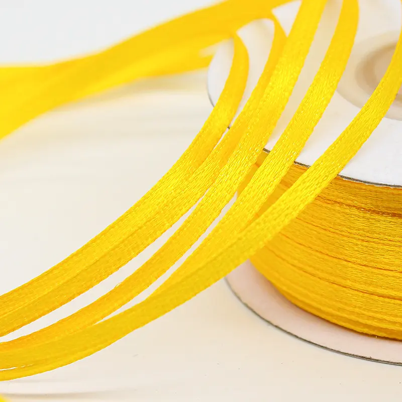 3mm 91meters/Roll Double Sided Satin Ribbon Wedding Party Decoration Handmade DIY Christmas Accessories