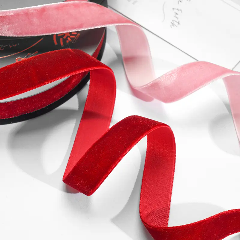 1.5cm 4.5m Vintage Velvet Ribbon Flocking Handmade DIY Gift Box Packaging Bow Party Wedding  Accessories