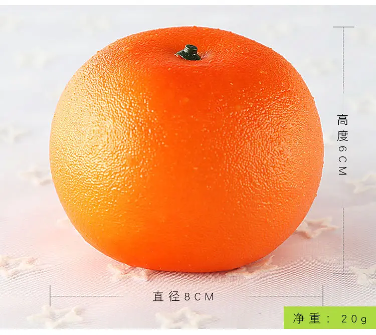 5PCS 6x8cm Artificial Fruits Simulation Orange Christmas Fruits Ornament Home Kitchen Wedding Decoration Foold Photography Props