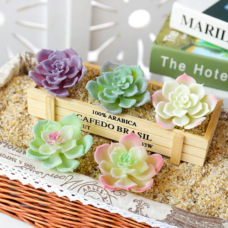 39Styles Green Purple Pink Blue Artificial Succulent Plants Home Garden Bedroom Christmas Halloween Party Decoration Fake Plants