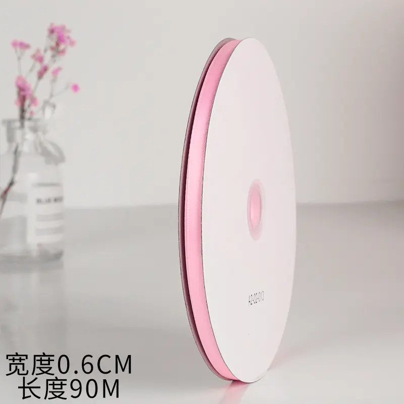 Pink Satin Ribbon 6/10/12/15/20/25/40/50MM 100yards/Roll Wedding Birthday Party Gifts DIY Wrapping Christmas Halloween Crafts