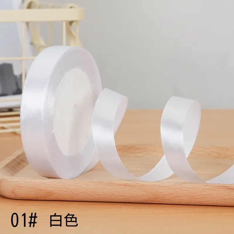 22Meters/Roll 15mm Satin Ribbons Wedding Christmas Halloween Decoration Birthday Party Gift Wrapping Ribbon DIY Crafts Fabric