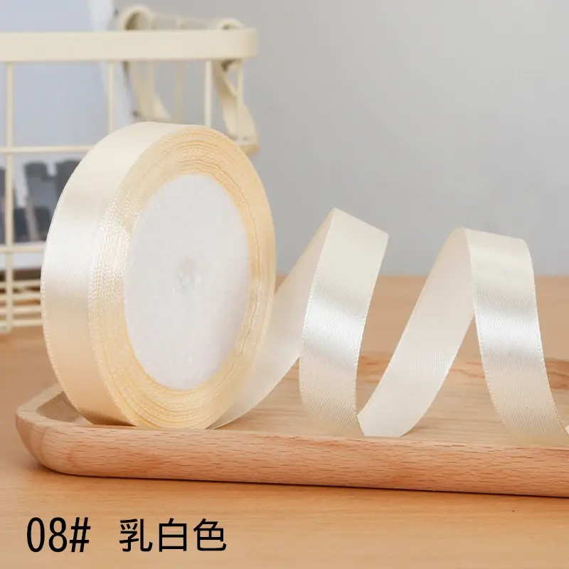 22Meters/Roll 15mm Satin Ribbons Wedding Christmas Halloween Decoration Birthday Party Gift Wrapping Ribbon DIY Crafts Fabric