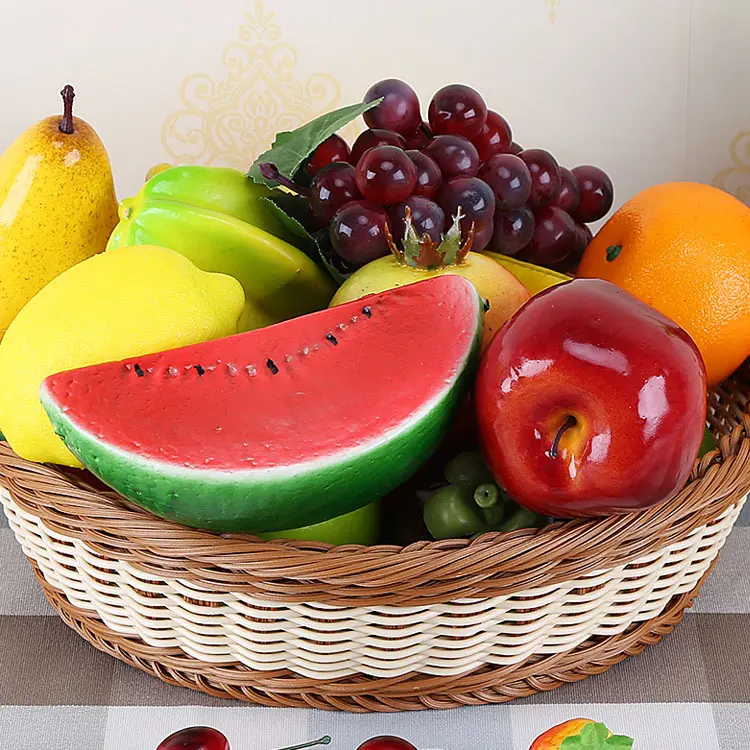 20PCS 15x6.8cm Artificial Watermelon Food Crafts Photography Props Christmas Halloween Home Kitchen Window Display Fake Fruits
