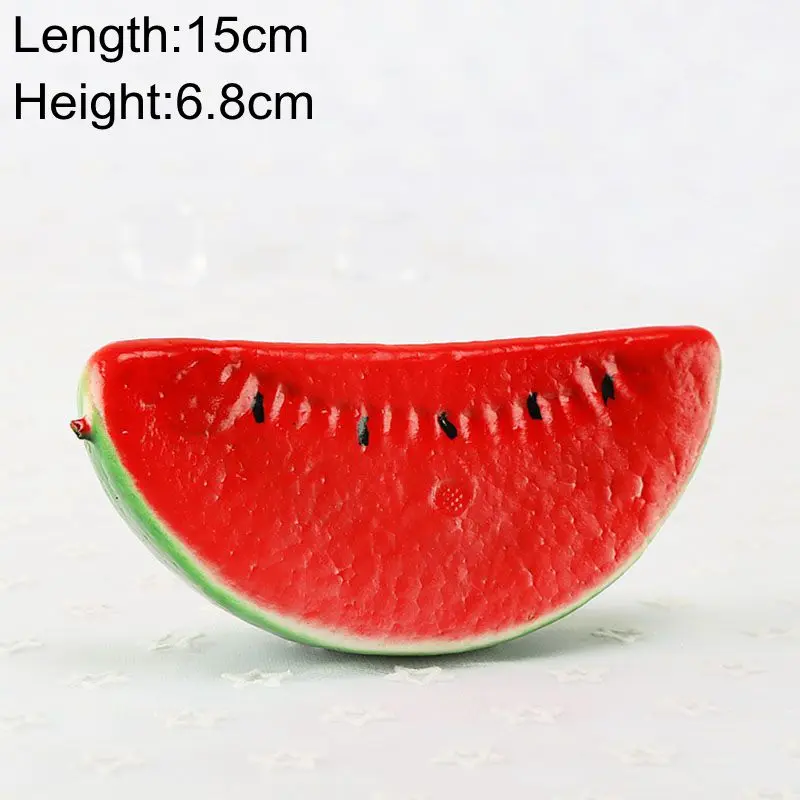 20PCS 15x6.8cm Artificial Watermelon Food Crafts Photography Props Christmas Halloween Home Kitchen Window Display Fake Fruits