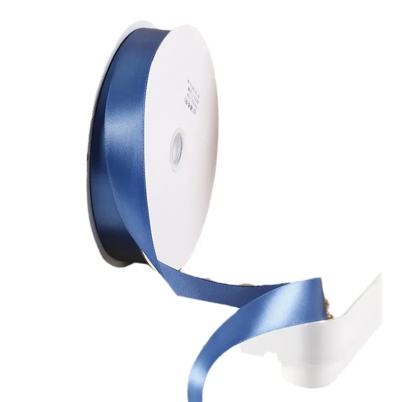 Wholesale 91meters 6mm-50mm Wu Blue Satin Ribbons Packing Material DIY Bow Craft Decor Wedding Party Decoration Gift Wrapping