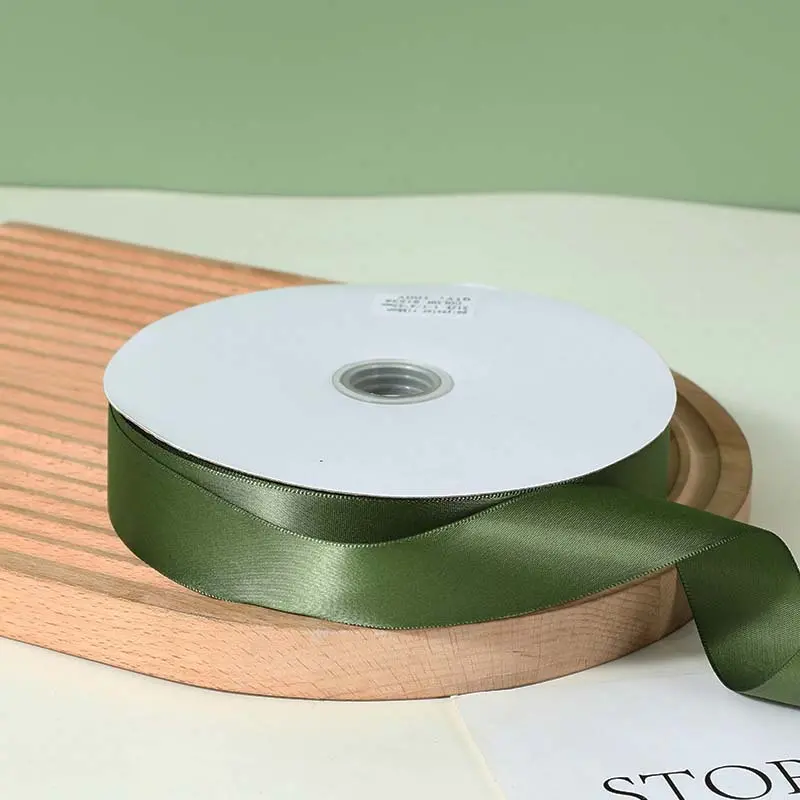 Army Green Ribbon 100Yards 6-50mm Bow DIY Crafts Handmade Scrapbooking Material Cake Boxes Packaging Ribbon Christmas Decoration