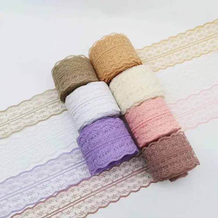 45mm Gold Silver Black White Lace Ribbon Colorful DIY Handmade Crafts Lace Trim Christmas Halloween New Year Gift Wrapping Tape