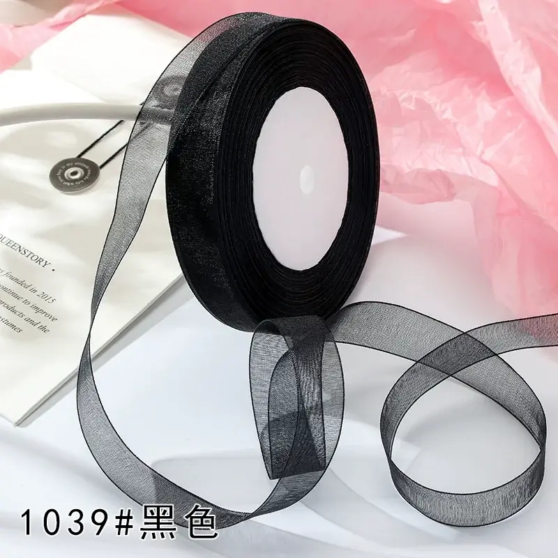 12mm 15mm 20mm 25mm 40mm 50mm Organza Ribbon 45meters/Roll Wedding Party Decoration Gift Wrapping Supplies