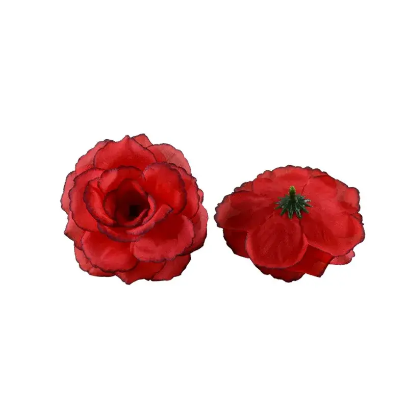 10piece 8cm Artificial Rose Flower Heads Wedding Party Decoration Christmas Halloween New Year Festival DIY Fake Flowers