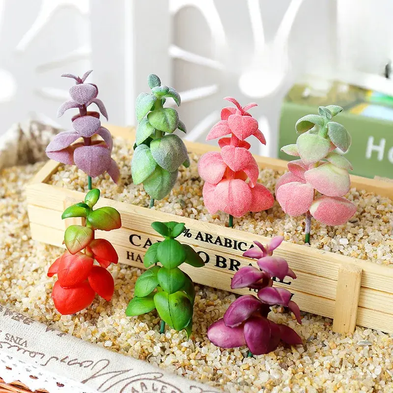 5.5x9cm Small Artificial Succulents Plants Home Bedroom Desktop Mini Bonsai Wedding Christmas Hallowen Party Favors Fake Plants