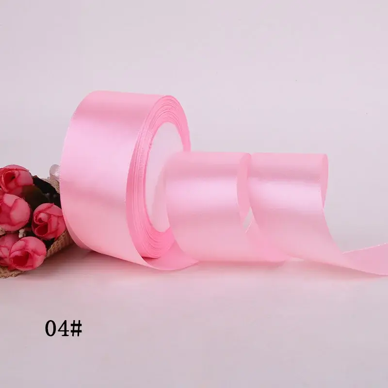4cm Satin Ribbon DIY Handmade Roses Fabric Christmas Halloween New Year Festival Wedding Birthday Party Gift Box Wrapping Ribbon