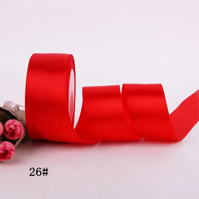 4cm Satin Ribbon DIY Handmade Roses Fabric Christmas Halloween New Year Festival Wedding Birthday Party Gift Box Wrapping Ribbon