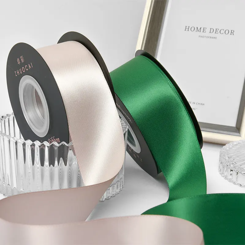 Width 4cm 18meters/roll Double-sided Satin Ribbon for DIY Bow Bouquet Gift Wrapping Wedding Party Decoration