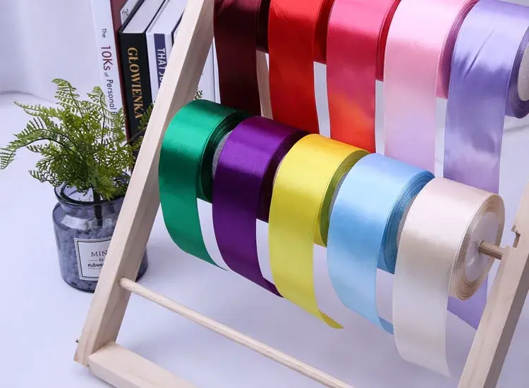 5cm Satin Ribbons 22Meters/Roll DIY Roses Crafts Fabric Wedding Christmas Birthday Party Gift Box Cake Wrapping Decor Ribbons