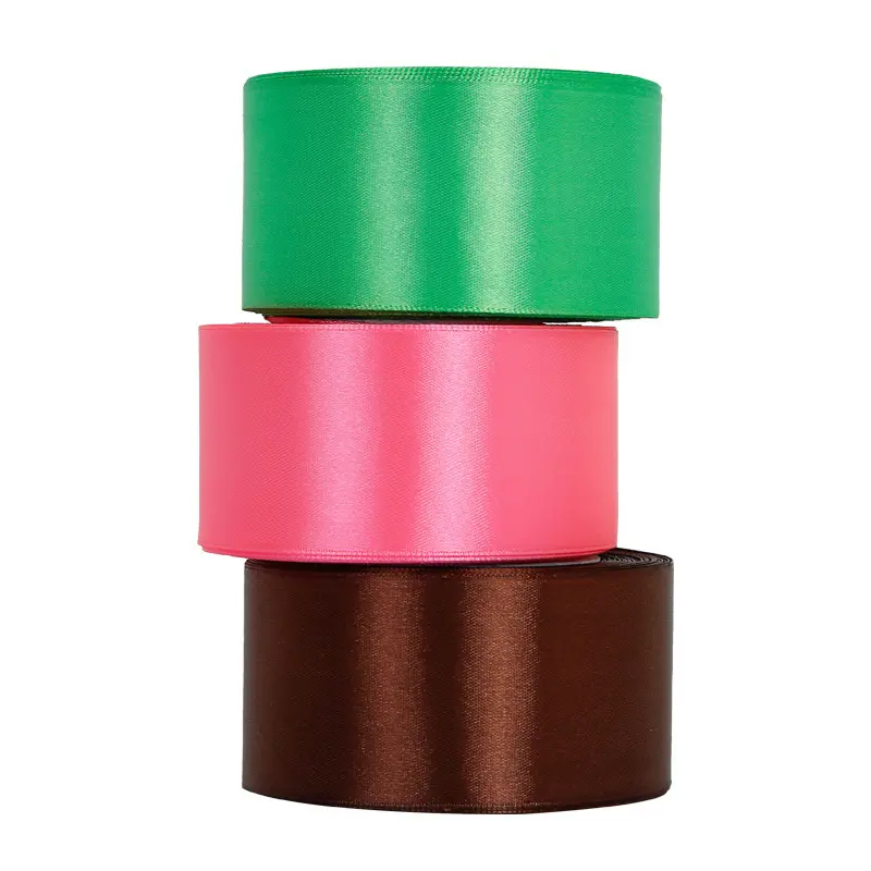 5cm Satin Ribbons 22Meters/Roll DIY Roses Crafts Fabric Wedding Christmas Birthday Party Gift Box Cake Wrapping Decor Ribbons